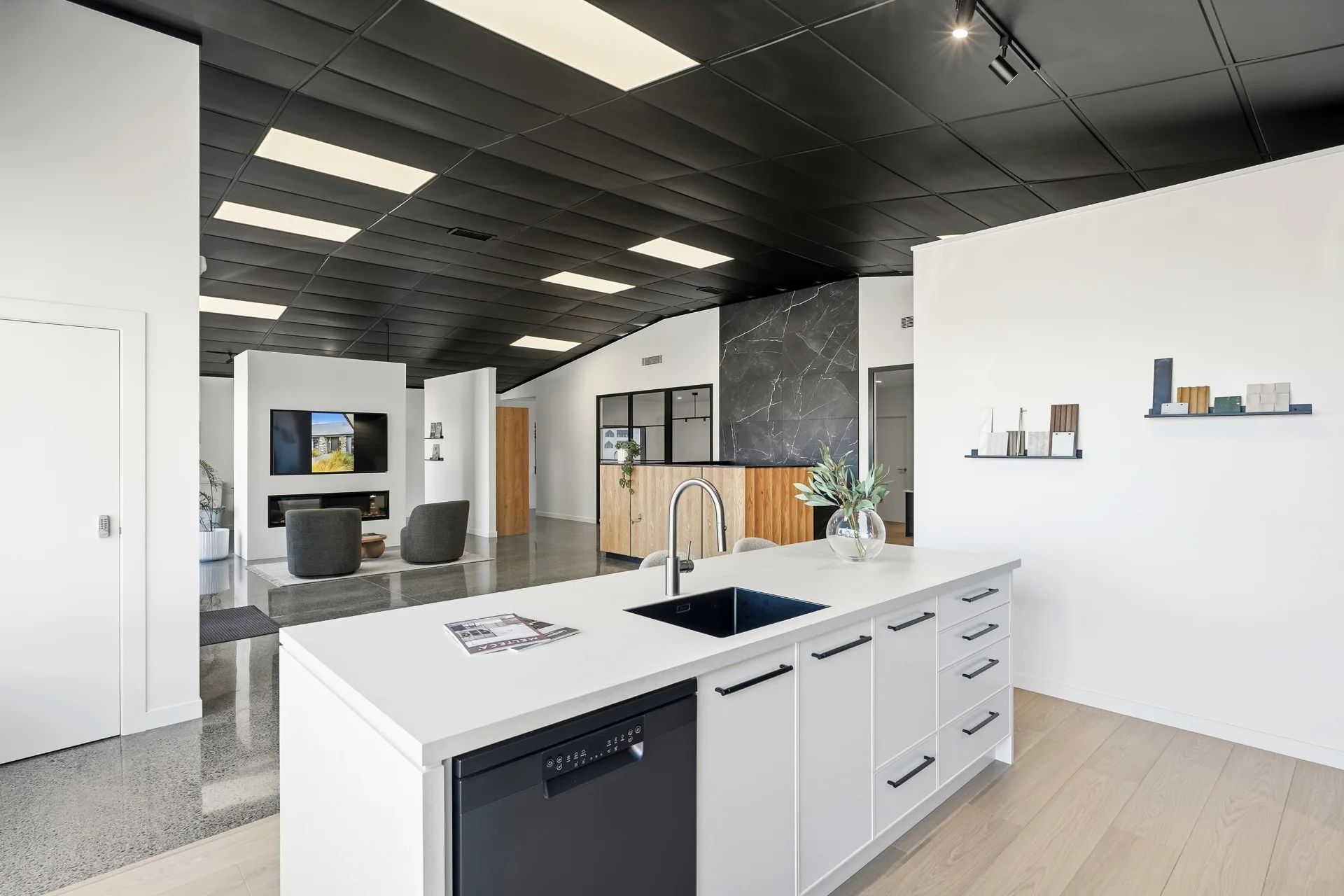 Hardy Construction showroom — kitchen display