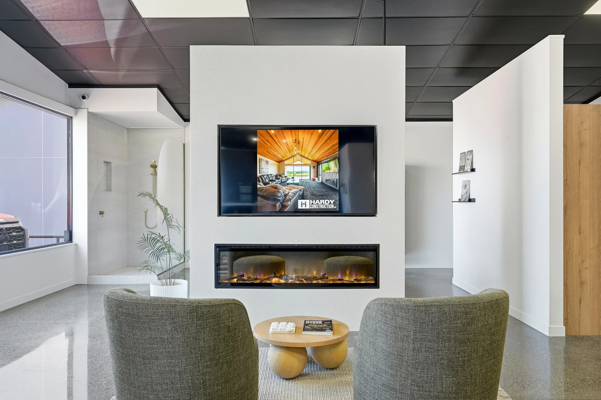 Hardy Construction showroom — bathroom display